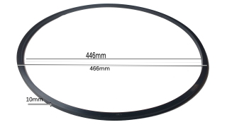 Vedação Tampa Inspeção 450mm seção Quadrada sem Aba Vlad. e Jow. 40025 medidas